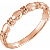 14K Rose Stackable Ring - 51571103P photo