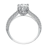 Artcarved Bridal Semi-Mounted with Side Stones Classic Engagement Ring Colleen 14K White Gold - 31-V418ERW-E.01 photo 3
