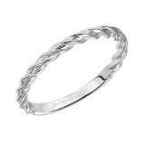 Artcarved Bridal Band No Stones Contemporary Twist Solitaire Wedding Band Joanna 14K White Gold - 31-V460W-L.00 photo
