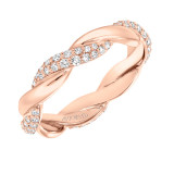 Artcarved Bridal Mounted with Side Stones Contemporary Stackable Eternity Anniversary Band 14K Rose Gold - 33-V13C4R65-L.00 photo