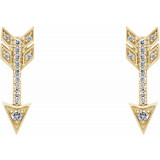 14K Yellow 1/6 CTW Diamond Arrow Earrings - 65243560003P photo 2