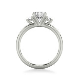 Artcarved Bridal Semi-Mounted with Side Stones Classic Engagement Ring 14K White Gold - 31-V1033ERW-E.01 photo 3