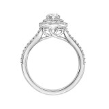 Artcarved Bridal Mounted Mined Live Center Classic One Love Engagement Ring Bree 14K White Gold - 31-V886BRW-E.00 photo 3