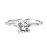 Artcarved Bridal Mounted with CZ Center Classic Solitaire Engagement Ring Missy 18K White Gold - 31-V946GRW-E.02 photo 2
