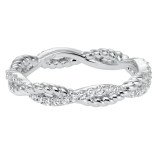 Artcarved Bridal Mounted with Side Stones Contemporary Stackable Eternity Anniversary Band 14K White Gold - 33-V15A4W65-L.00 photo 2