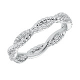 Artcarved Bridal Mounted with Side Stones Contemporary Stackable Eternity Anniversary Band 14K White Gold - 33-V15A4W65-L.00 photo