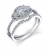 0.42tw Semi-Mount Engagement Ring With 3/4ct Round Head photo