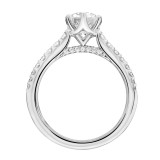 Artcarved Bridal Mounted with CZ Center Classic Diamond Engagement Ring Elana 14K White Gold - 31-V818ERW-E.00 photo 3