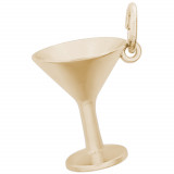 14k Gold Martini Glass Charm photo