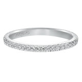 Artcarved Bridal Mounted with Side Stones Contemporary Stackable Eternity Anniversary Band 14K White Gold - 33-V88B4W65-L.00 photo 2