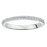 Artcarved Bridal Mounted with Side Stones Contemporary Stackable Eternity Anniversary Band 14K White Gold - 33-V88B4W65-L.00 photo 3