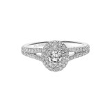 Artcarved Bridal Mounted Mined Live Center Classic One Love Engagement Ring Bree 14K White Gold - 31-V886XRW-E.00 photo 2