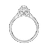 Artcarved Bridal Mounted Mined Live Center Classic One Love Engagement Ring Bree 14K White Gold - 31-V886XRW-E.00 photo 3