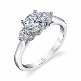 0.31tw Semi-Mount Engagement Ring With 1ct Round photo