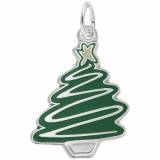 Rembrandt Sterling Silver Scribble Christmas Tree Charm photo