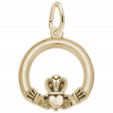 Rembrandt 14k Yellow Gold Claddagh Charm photo