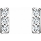 14K White .05 CTW Diamond Bar Earrings - 65286260002P photo 2