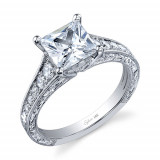 0.36tw Semi-Mount Engagement Ring With 2ct Princess Head photo