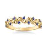 Artcarved Bridal Mounted with Side Stones Contemporary Anniversary Ring 14K Yellow Gold & Blue Sapphire - 33-V9481SY-L.00 photo 2