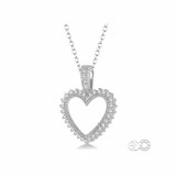 Ashi 10k White Gold Single Cut Diamond Heart Pendant photo 2