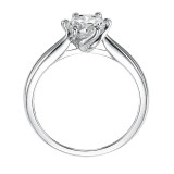 Artcarved Bridal Mounted with CZ Center Classic Solitaire Engagement Ring Abigail 14K White Gold - 31-V401ERW-E.00 photo 3
