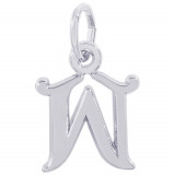 Sterling Silver Initial W Charm photo