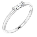 14K White 1/8 CTW Diamond Stackable Ring - 122887600P photo