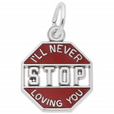 Rembrandt Sterling Silver I'll Never Stop Loving You Charm photo