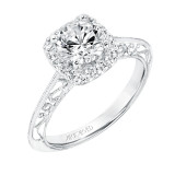 Artcarved Bridal Mounted with CZ Center Vintage Heritage Engagement Ring Audriana 14K White Gold - 31-V725ERW-E.00 photo