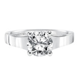 Artcarved Bridal Mounted with CZ Center Contemporary Engagement Ring Shania 14K White Gold - 31-V368GRW-E.00 photo 2