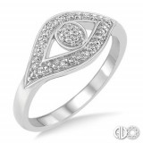 Ashi Diamonds Silver Eye Ring photo