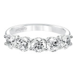 Artcarved Bridal Mounted with Side Stones Classic Diamond Anniversary Band 14K White Gold - 33-V30Q4W-L.00 photo 2