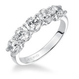 Artcarved Bridal Mounted with Side Stones Classic Diamond Anniversary Band 14K White Gold - 33-V30Q4W-L.00 photo