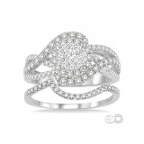 Ashi 14k White Gold Twisted Round Diamond Engagement Ring photo 2