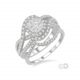 Ashi 14k White Gold Twisted Round Diamond Engagement Ring photo