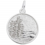 Rembrandt Sterling Silver Mountain Scene Charm photo