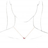 14K Rose Pink Sapphire & 1/6 CTW Diamond 16 Necklace - 86854622P photo 3