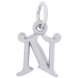 Sterling Silver Initial N Charm photo