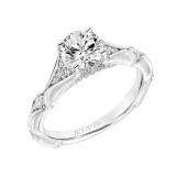 Artcarved Bridal Semi-Mounted with Side Stones Classic Diamond Engagement Ring Lorene 14K White Gold - 31-V800ERW-E.01 photo