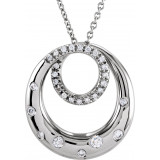 14K White 1/3 CTW Diamond 18 Necklace - 6810260001P photo