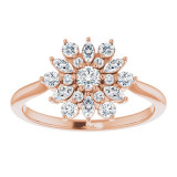 14K Rose 1/2 CTW Diamond Vintage-Inspired Ring - 123944602P photo 3