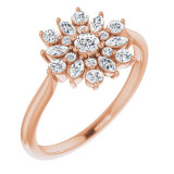 14K Rose 1/2 CTW Diamond Vintage-Inspired Ring - 123944602P photo