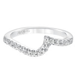 Artcarved Bridal Mounted with Side Stones Contemporary Diamond Wedding Band Orla 14K White Gold - 31-V597W-L.00 photo 2