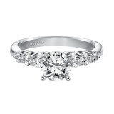 Artcarved Bridal Mounted with CZ Center Classic 7-Stone Engagement Ring Maddie 14K White Gold - 31-V295ERW-E.00 photo 2