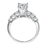 Artcarved Bridal Mounted with CZ Center Classic 7-Stone Engagement Ring Maddie 14K White Gold - 31-V295ERW-E.00 photo 3
