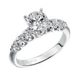Artcarved Bridal Mounted with CZ Center Classic 7-Stone Engagement Ring Maddie 14K White Gold - 31-V295ERW-E.00 photo