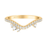 Artcarved Bridal Mounted with Side Stones Contemporary Diamond Anniversary Ring 18K Yellow Gold - 33-V9413Y-L.01 photo 2