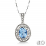 Ashi Diamonds Silver Gemstone Pendant photo