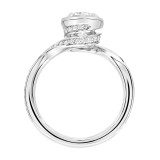 Artcarved Bridal Mounted with CZ Center Contemporary Bezel Diamond Engagement Ring Tinsley 14K White Gold - 31-V833ERW-E.00 photo 3