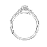 Artcarved Bridal Mounted Mined Live Center Contemporary One Love Engagement Ring Dakota 14K White Gold - 31-V873ARW-E.00 photo 3